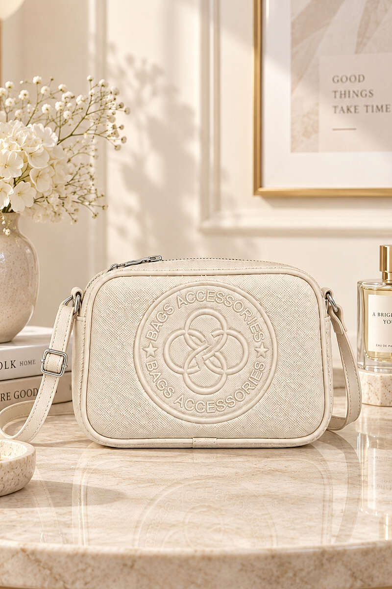 Lettering Front Bag - Bone