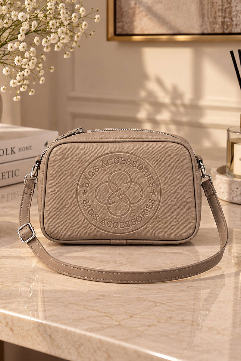 Lettering Front Bag - Latte