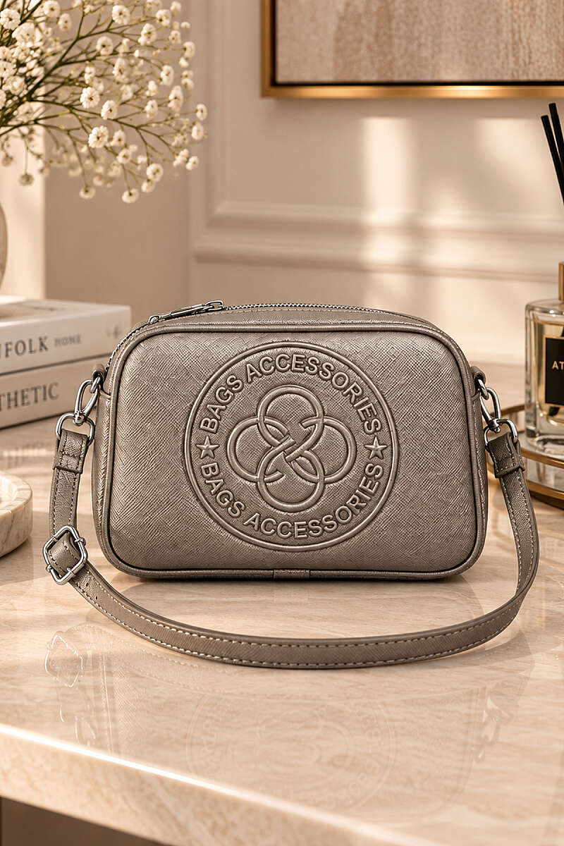 Lettering Front Bag - Platinum