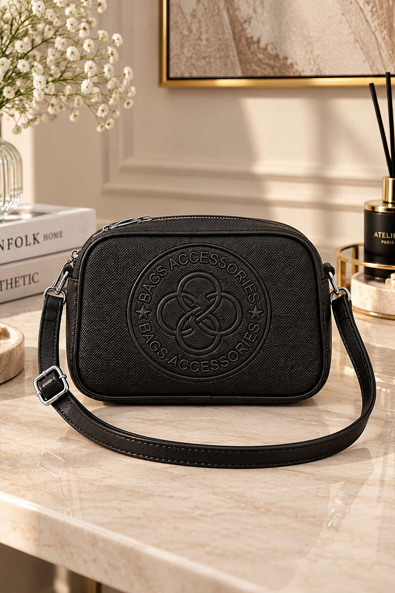 Lettering Front Bag - Black