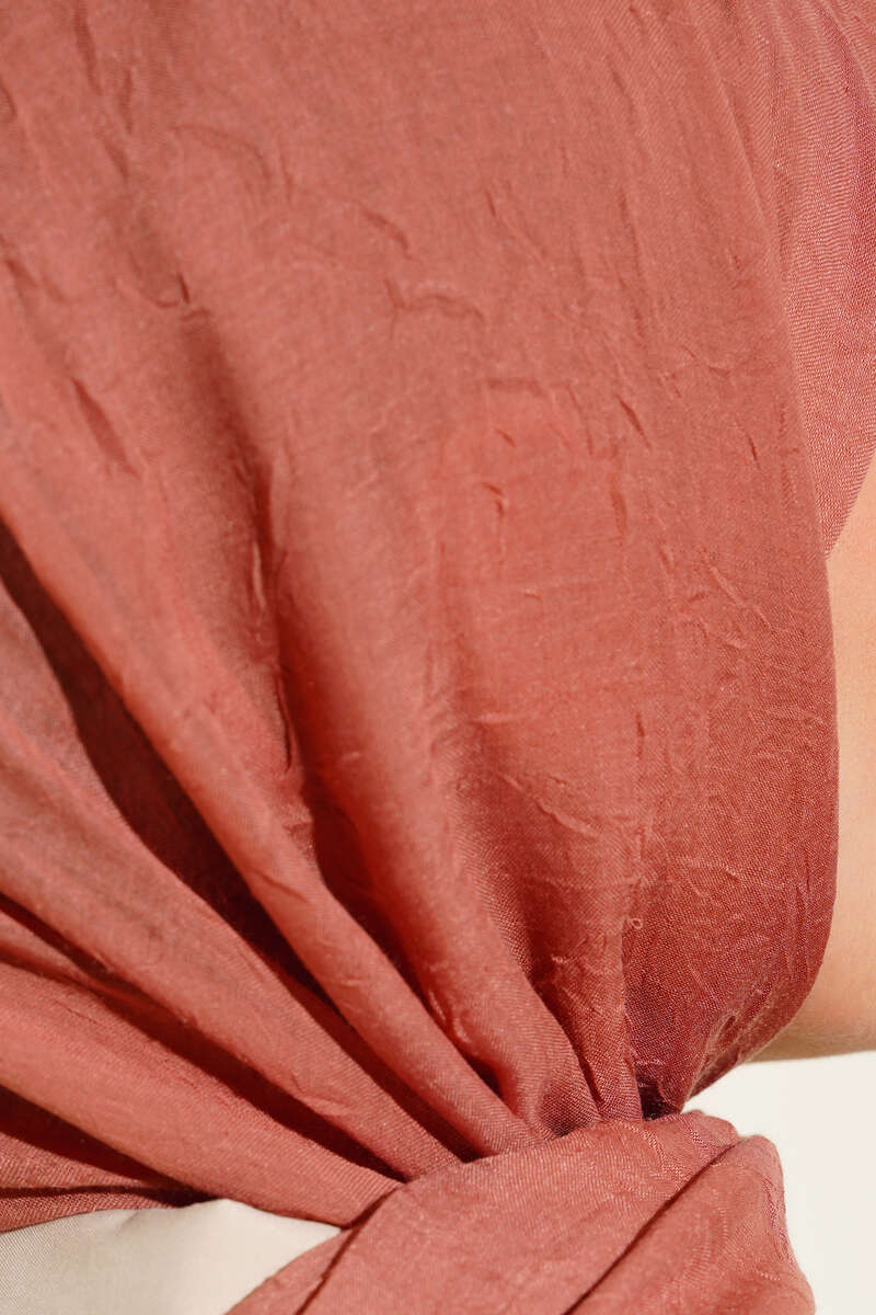Organic Bamboo Crinkle Shawl - Dusty Rose
