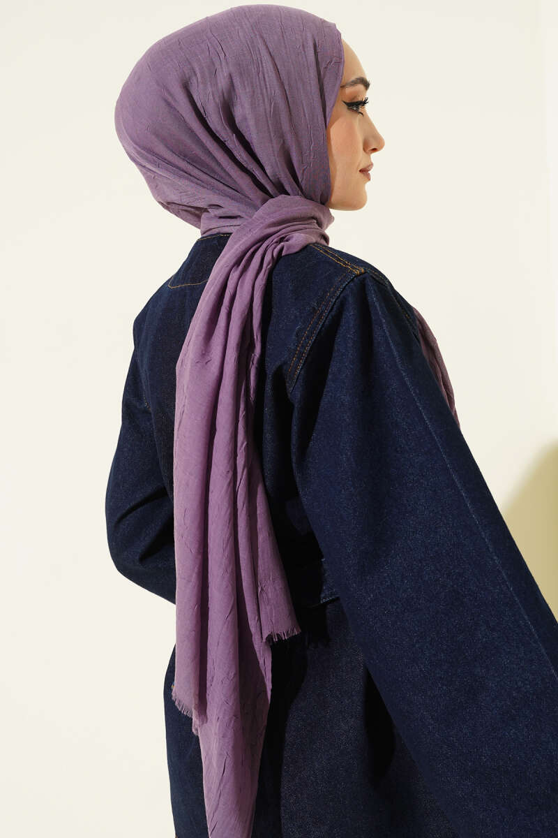 Organic Bamboo Crinkle Shawl - Lavender