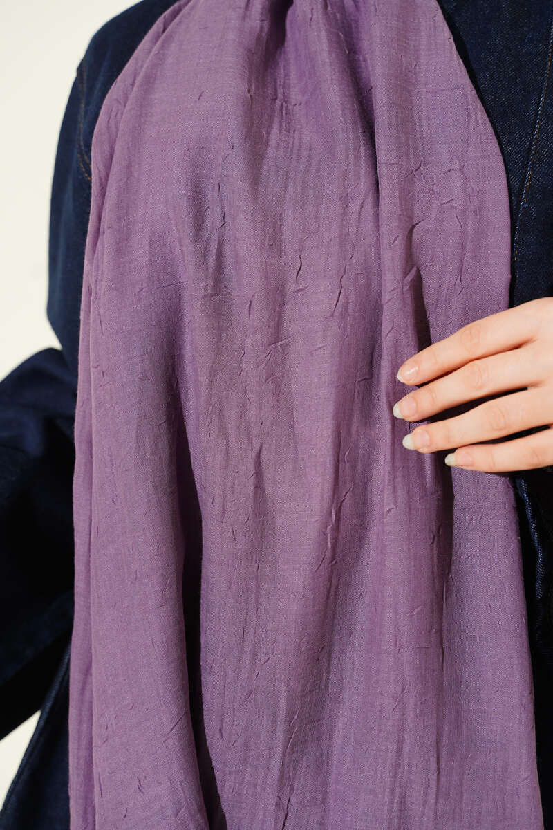 Organic Bamboo Crinkle Shawl - Lavender