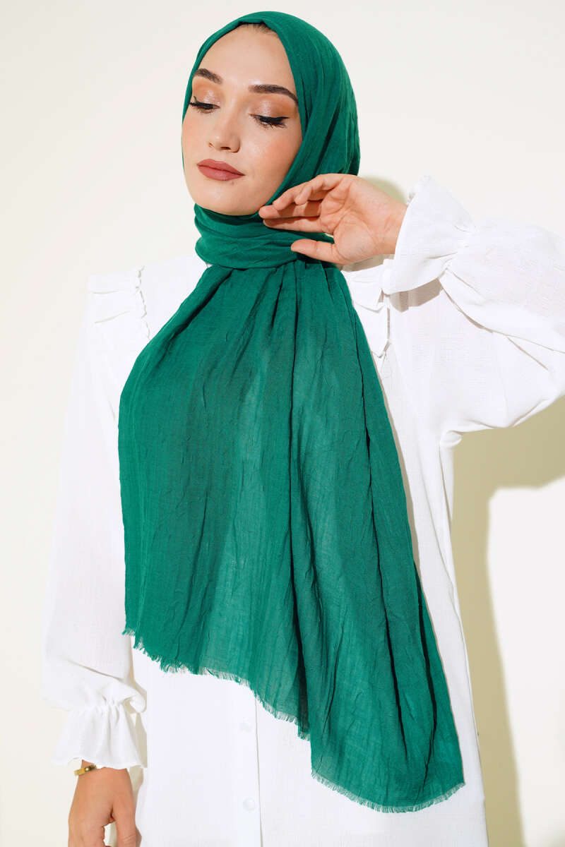 Organic Bamboo Crinkle Shawl - Mint