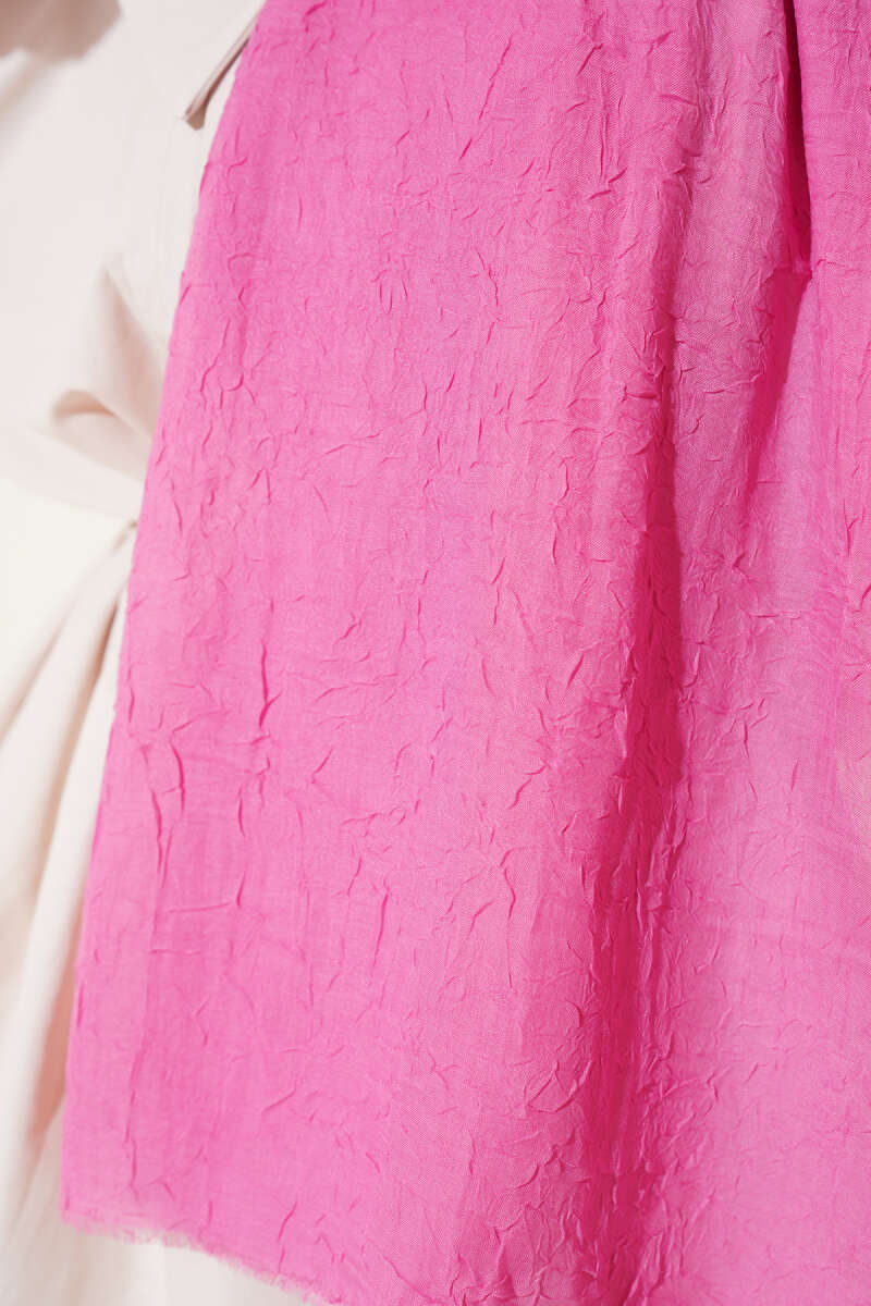 Organic Bamboo Crinkle Shawl - Pink