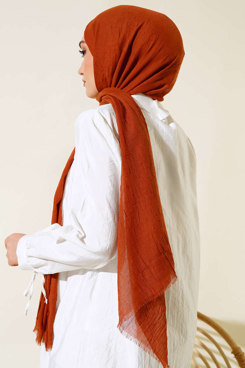 Organic Bamboo Crinkle Shawl - Tan