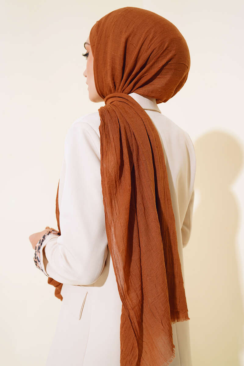 Organic Bamboo Crinkle Shawl - Earth