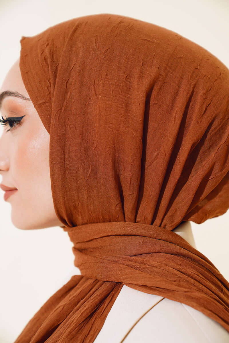 Organic Bamboo Crinkle Shawl - Earth