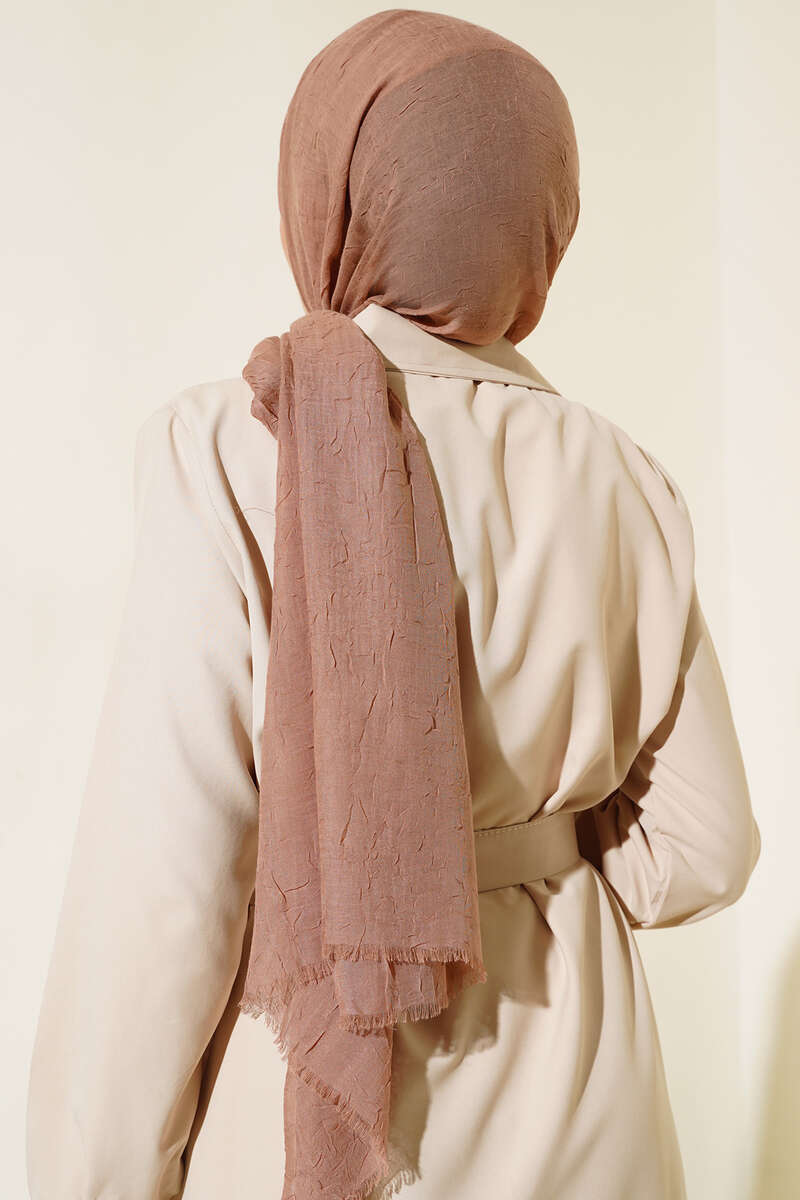 Organic Bamboo Crinkle Shawl - Mink