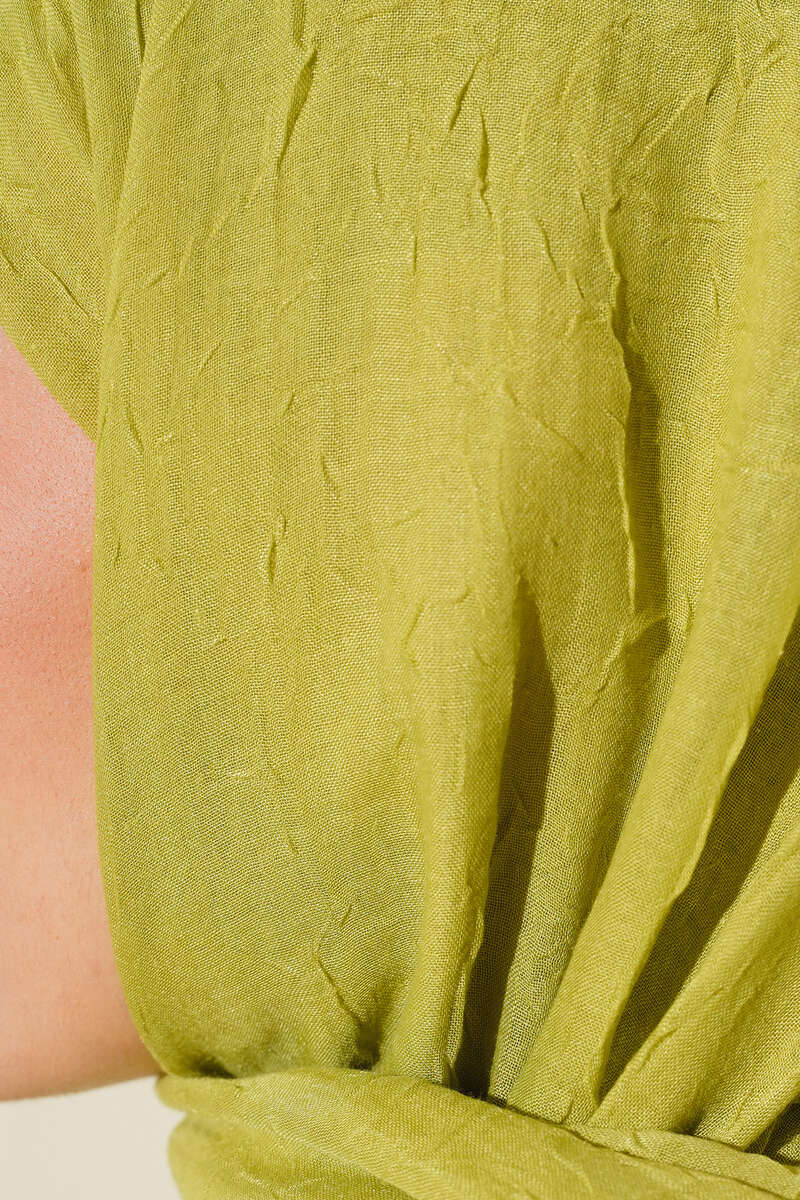 Organic Bamboo Crinkle Shawl - Olive