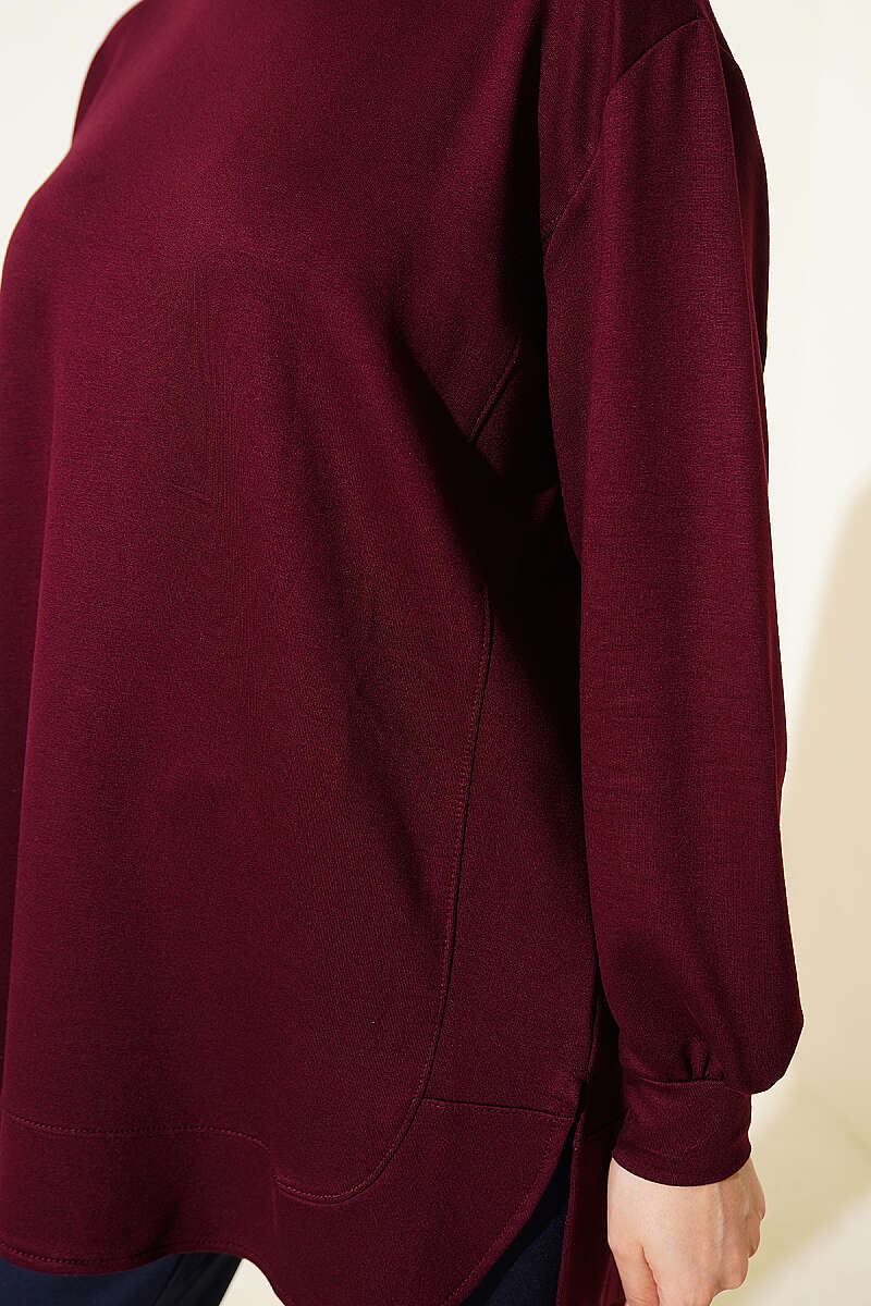 Loycha Tunic with Oval Stitching - Plum