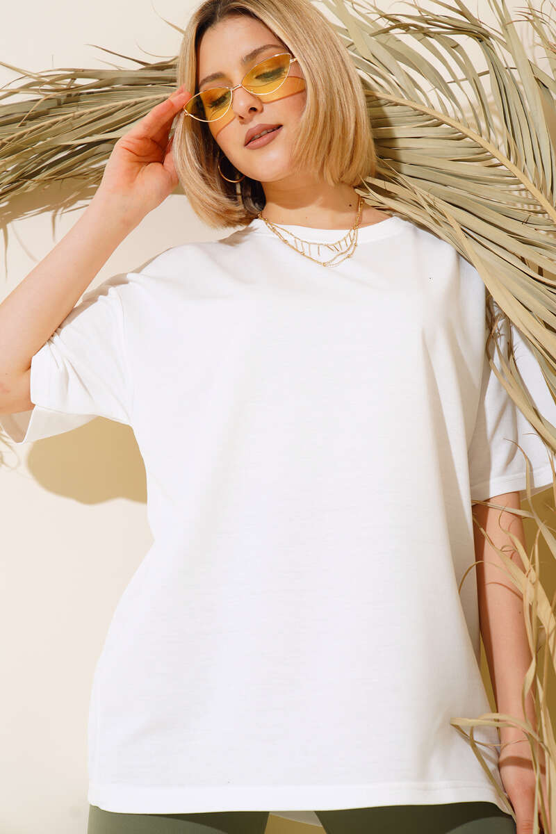 Oversized Basic T-Shirt - Ecru