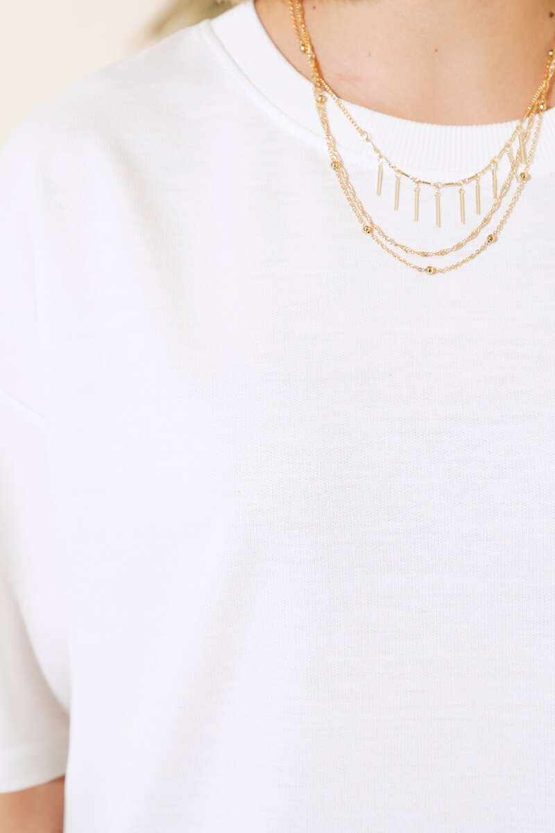 Oversized Basic T-Shirt - Ecru