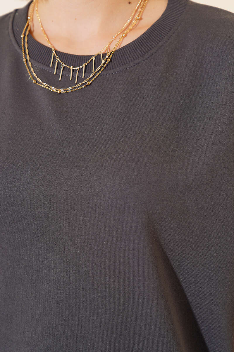 Oversized Basic T-Shirt - Smoke Grey