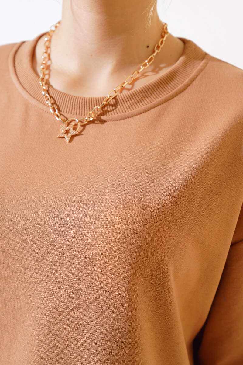 Oversized Basic T-Shirt - Latte
