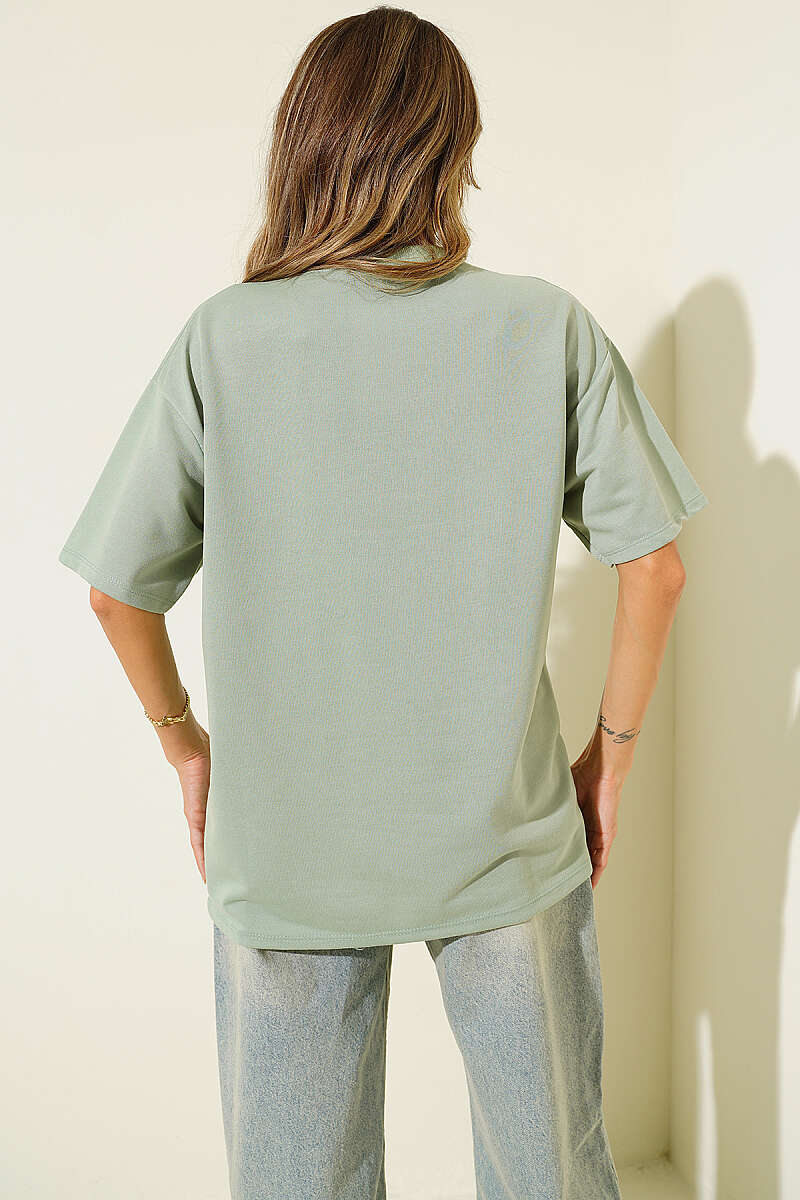 Oversized Basic T-Shirt - Mint