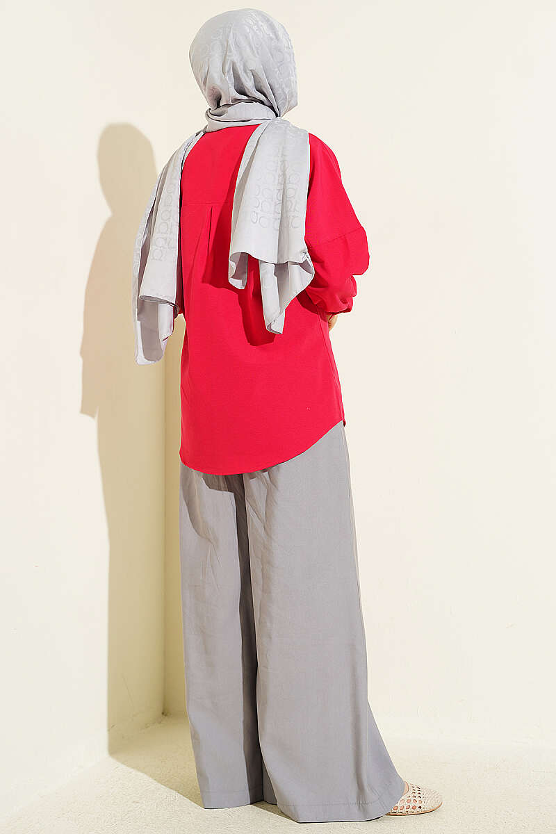 Oversized Shirt - Crimson