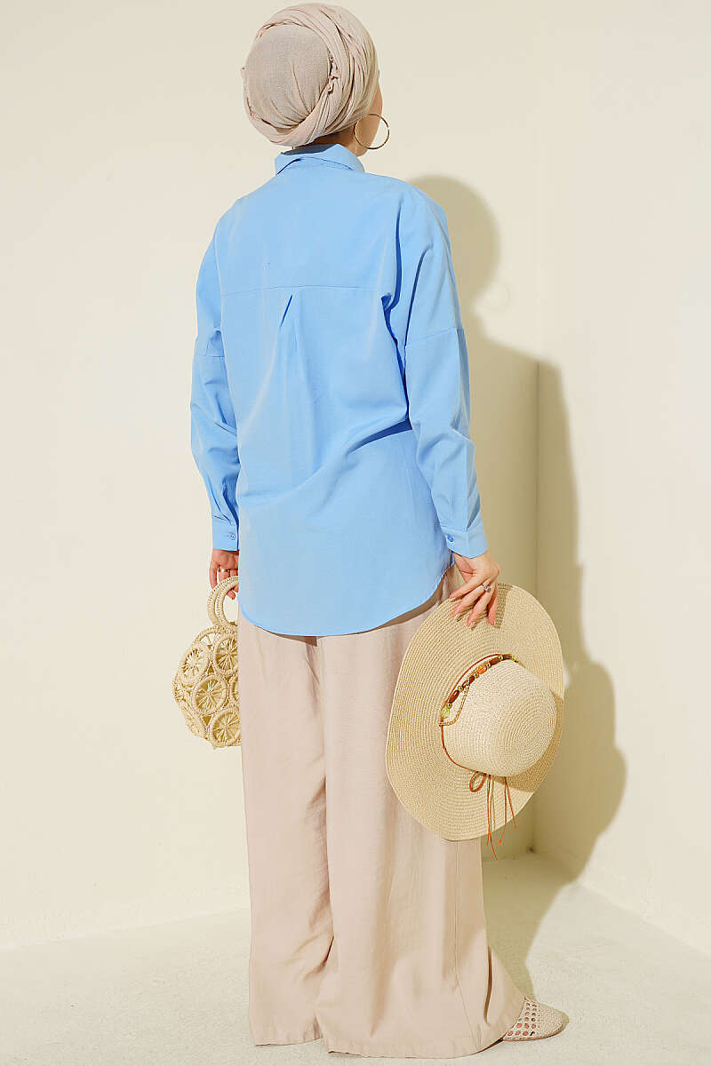 Oversized Shirt - Light Blue