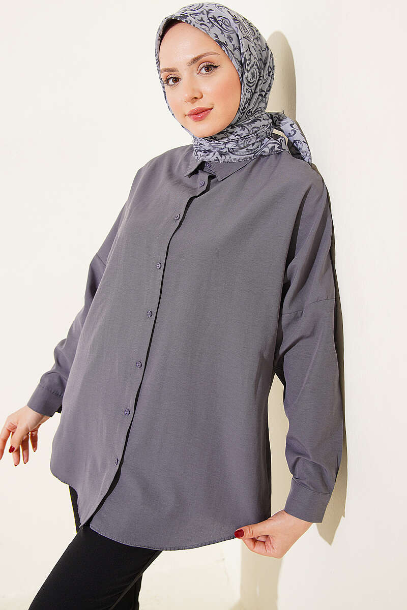 Oversized Shirt - Smoke Grey