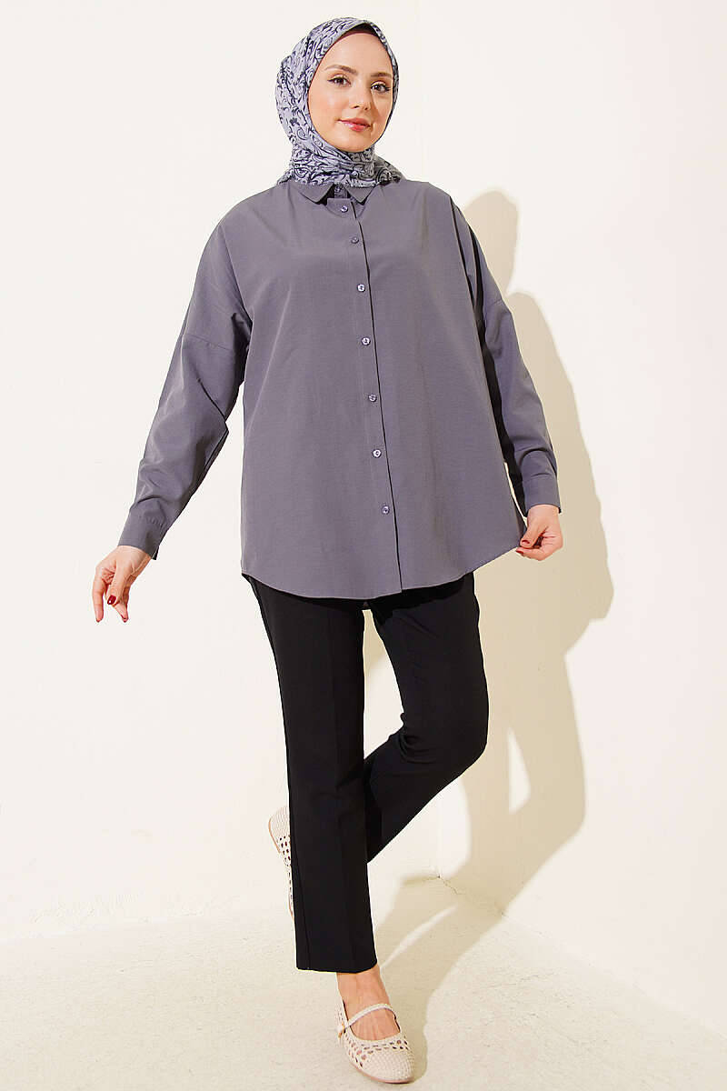 Oversized Shirt - Smoke Grey