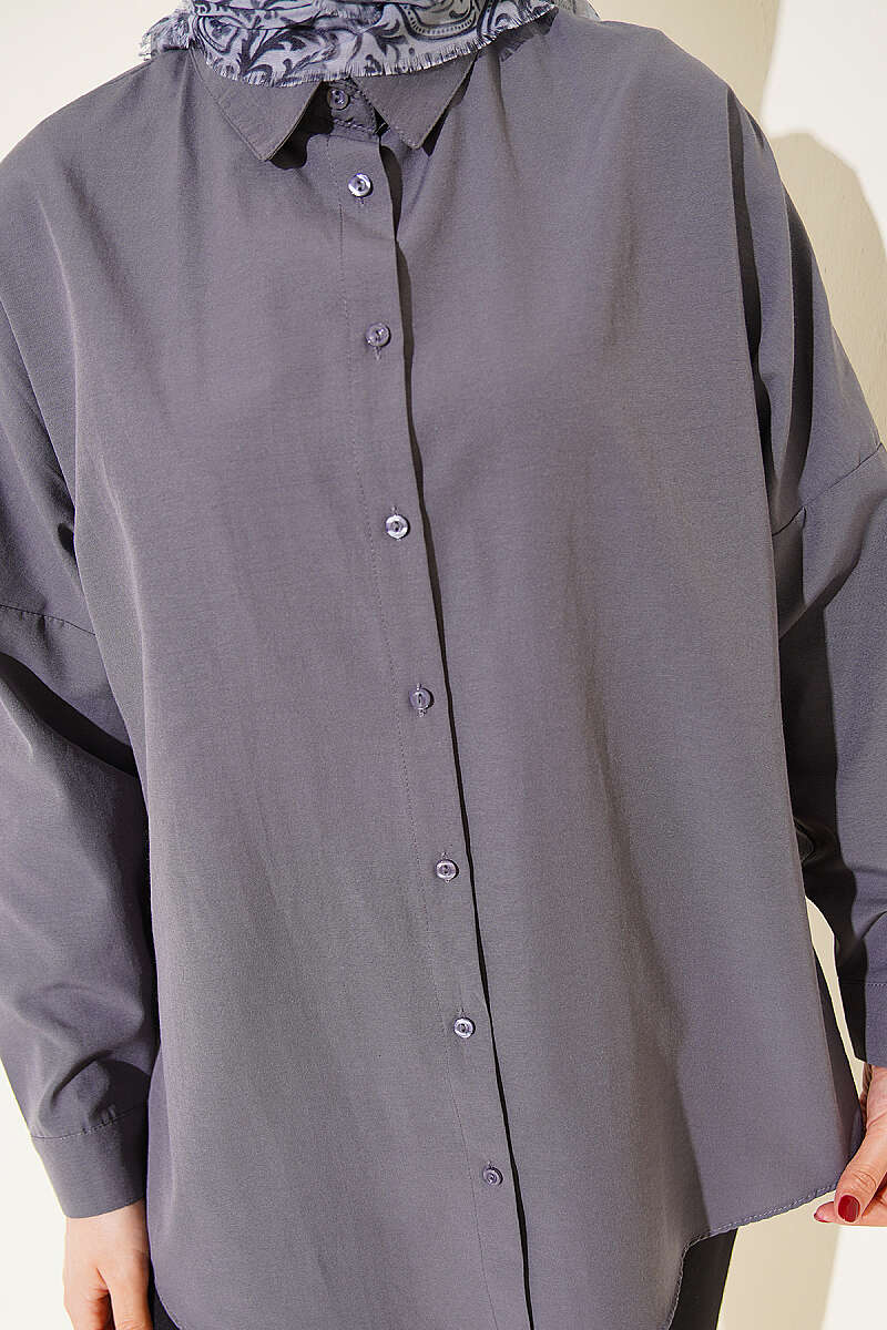 Oversized Shirt - Smoke Grey