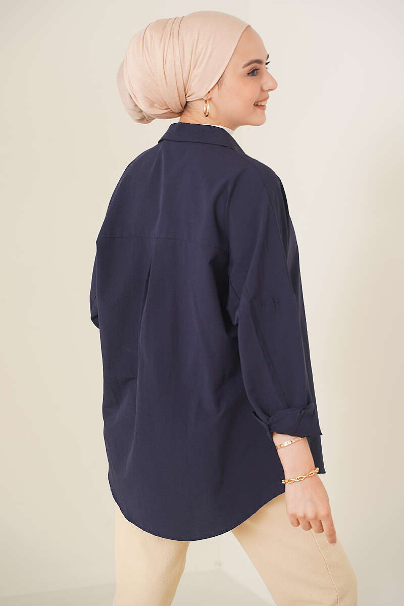 Oversized Shirt - Navy