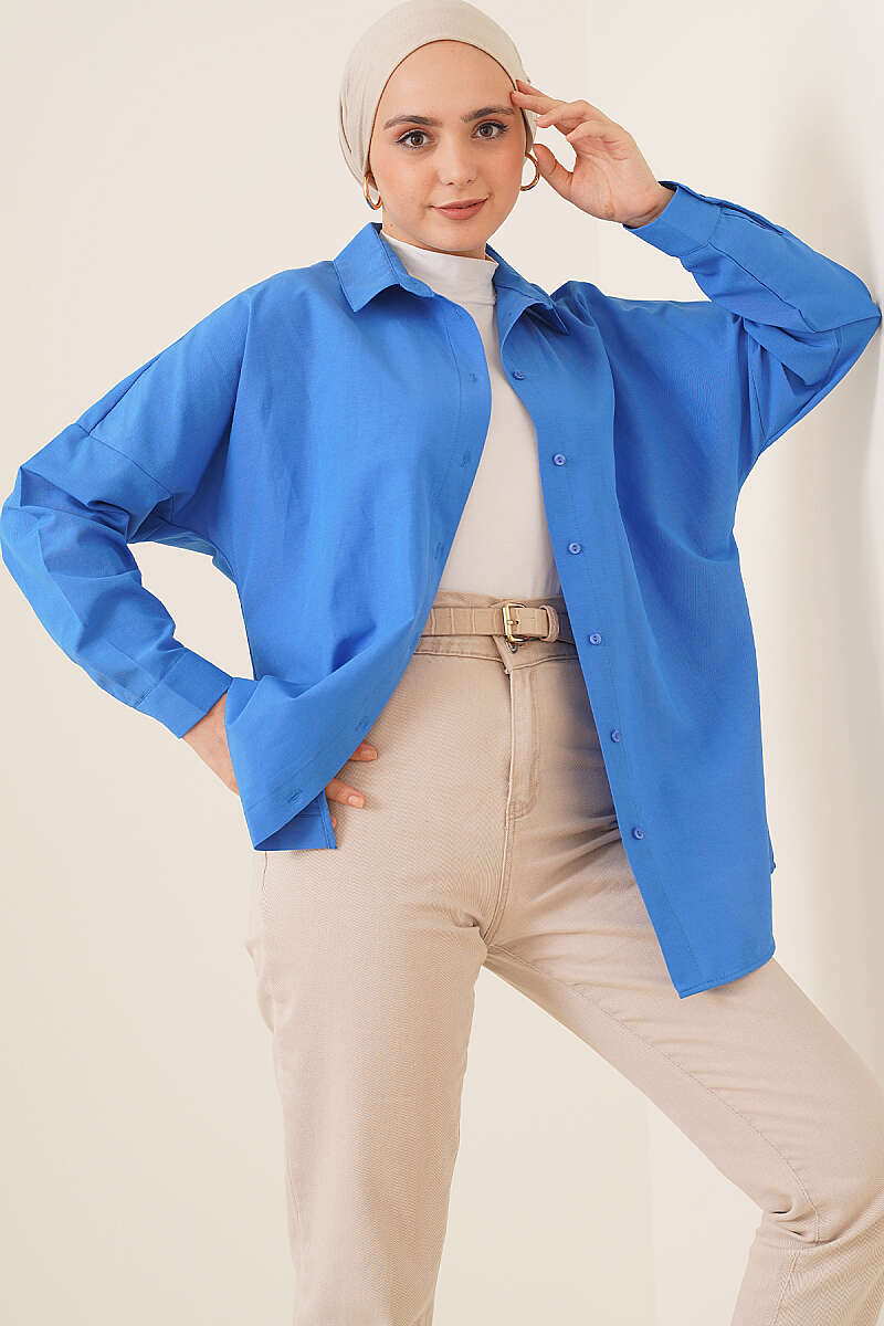 Oversized Shirt - Saxe Blue
