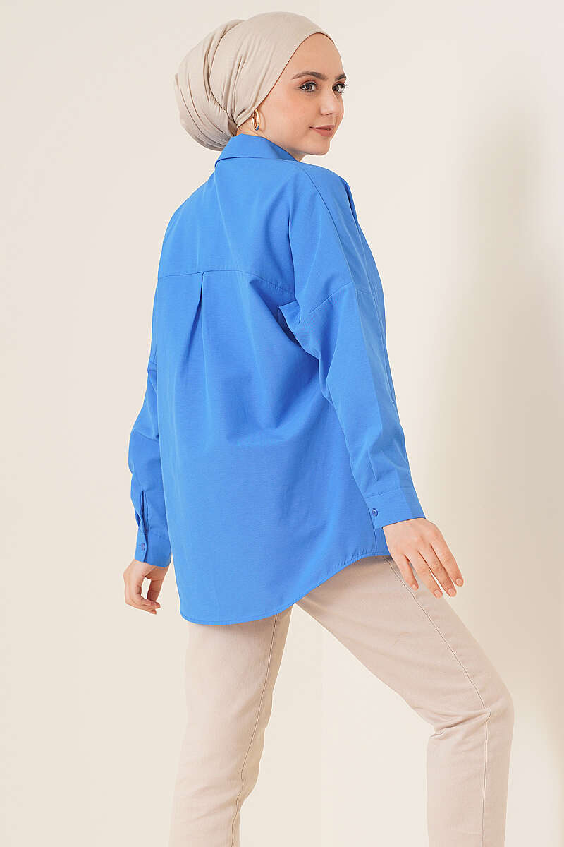 Oversized Shirt - Saxe Blue