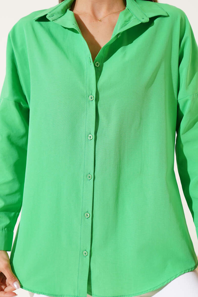 Oversized Basic Shirt - Kelly Green