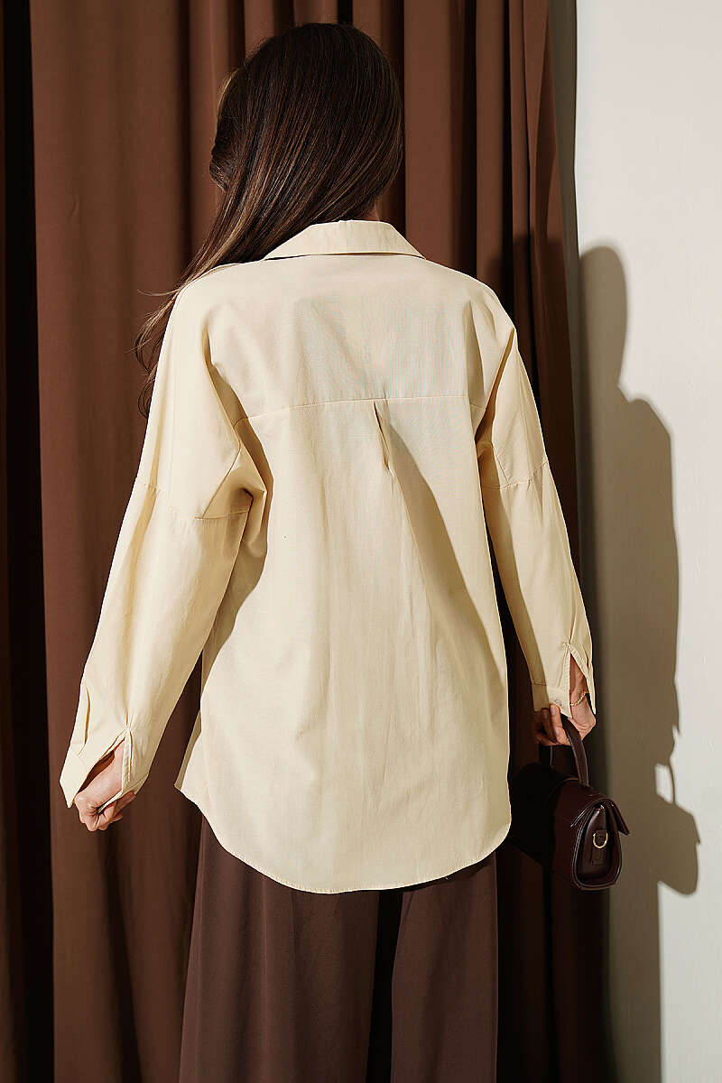 Oversized Basic Shirt - Papaya