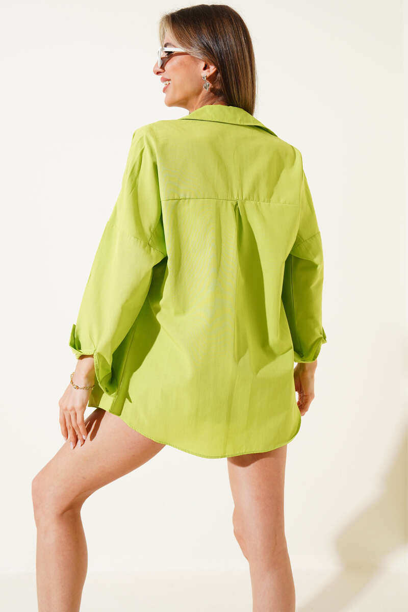 Oversized Basic Shirt - Pastel Green