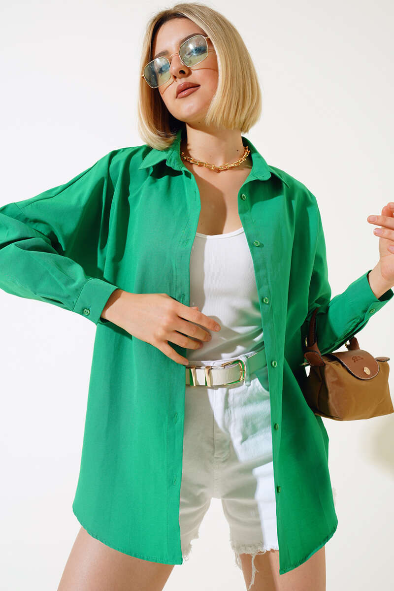 Oversized Basic Shirt - Green
