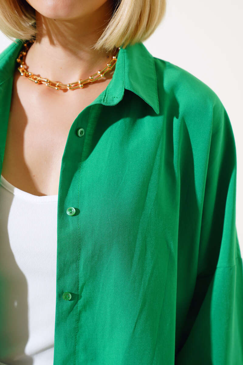 Oversized Basic Shirt - Green