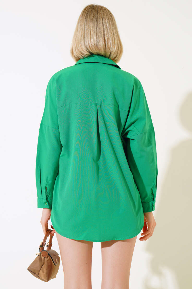 Oversized Basic Shirt - Green