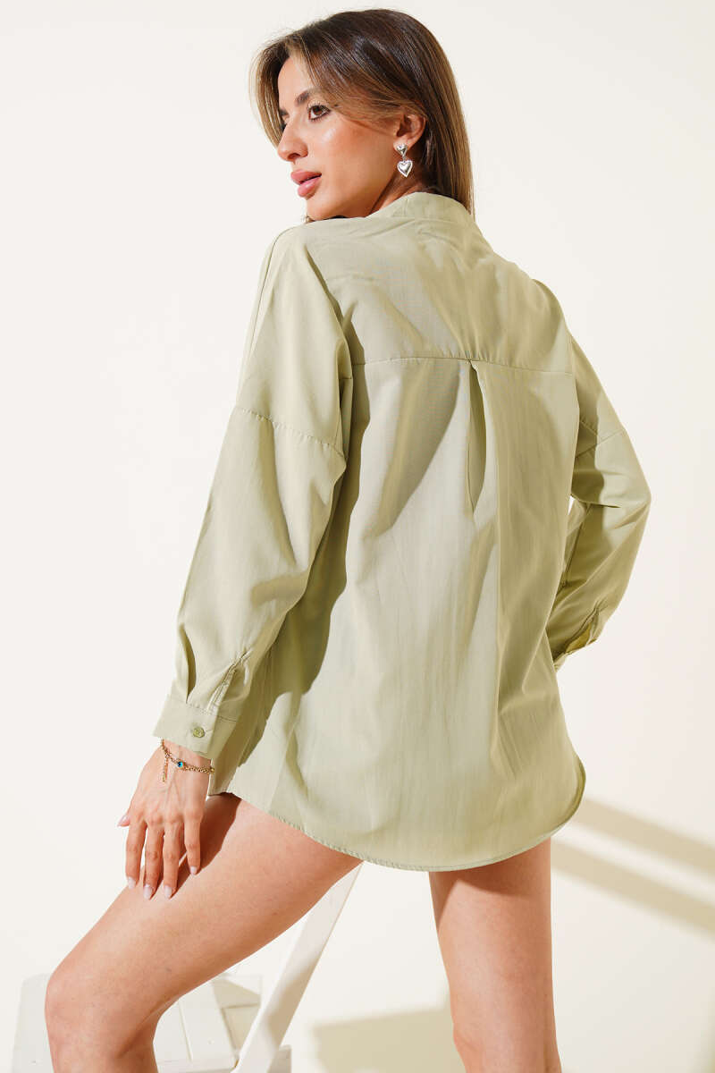 Oversized Basic Shirt - Olive