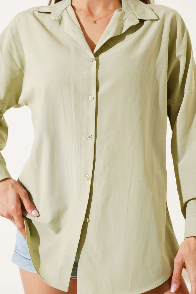 Oversized Basic Shirt - Olive