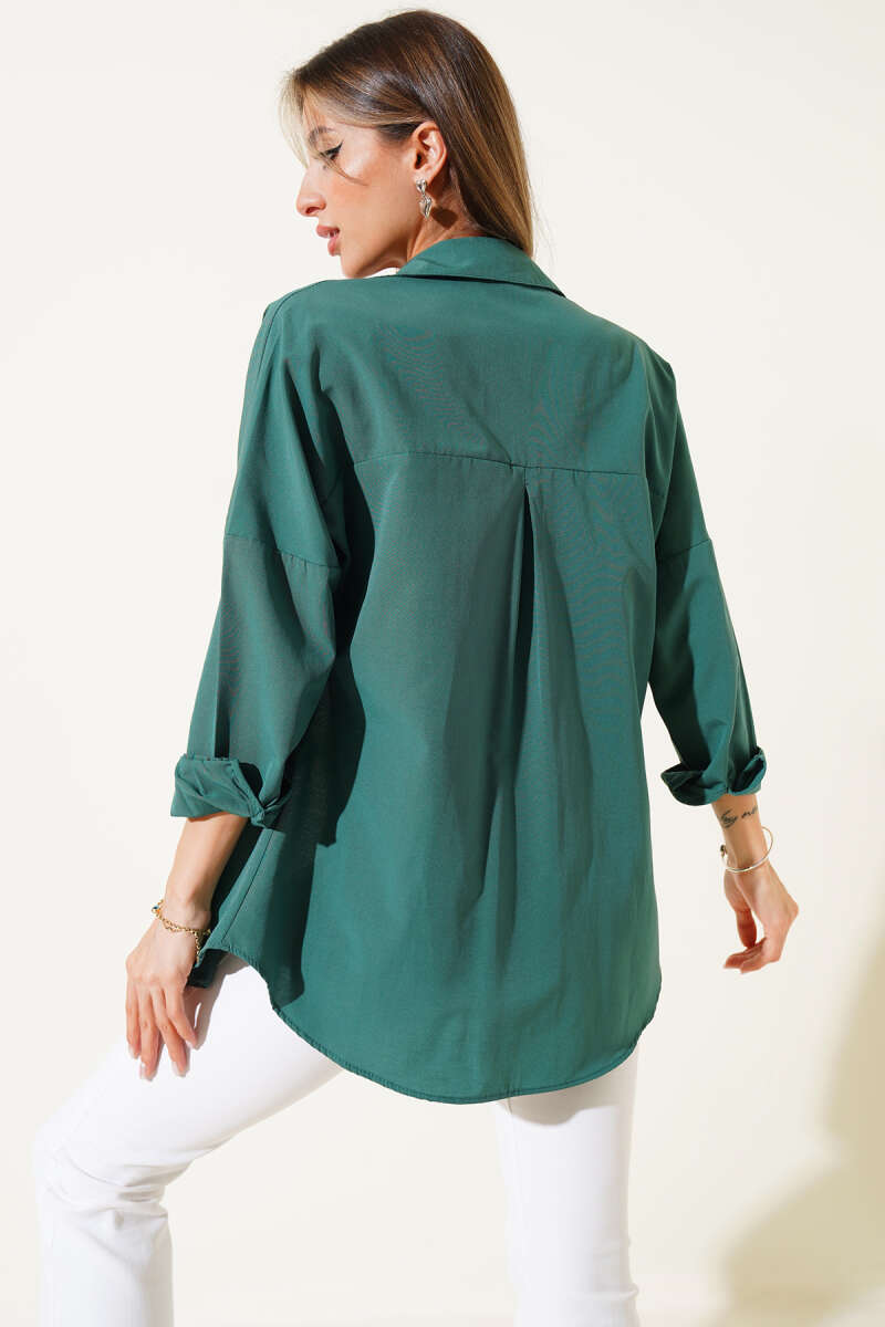 Oversized Basic Shirt - Emerald