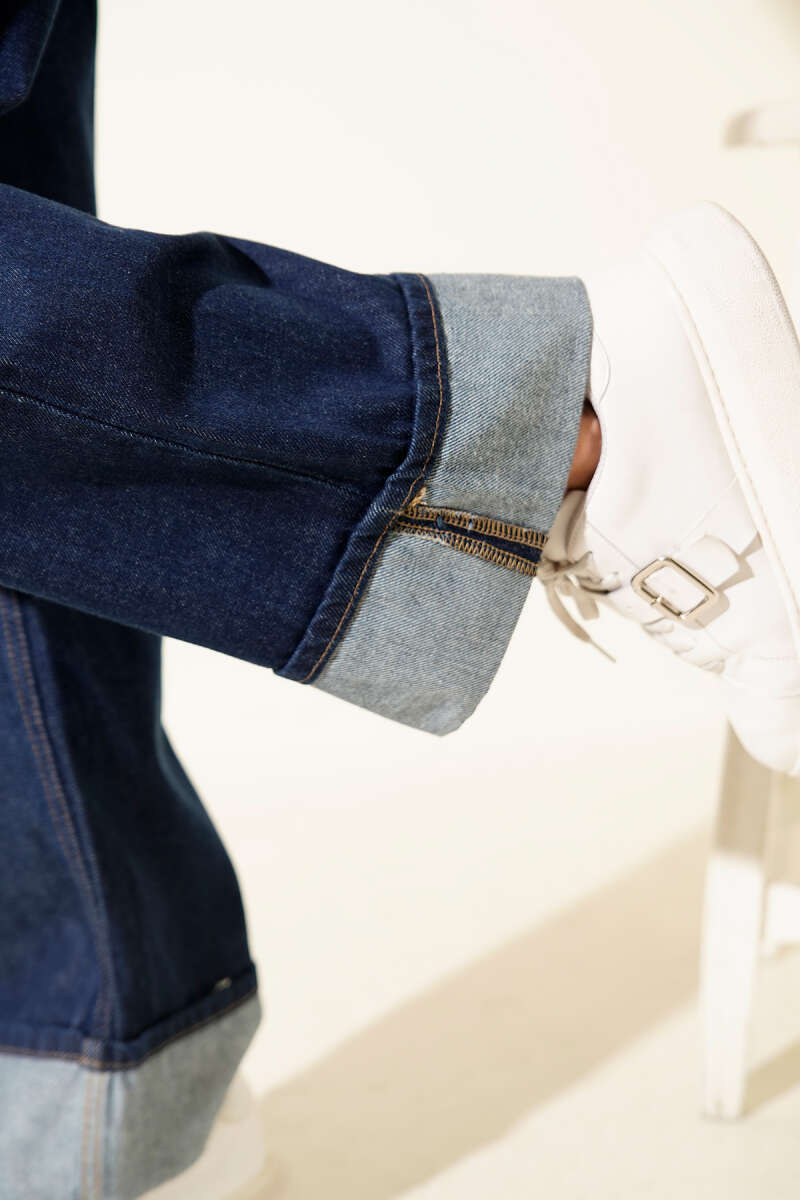 Turn-Up Jeans - Classic Denim