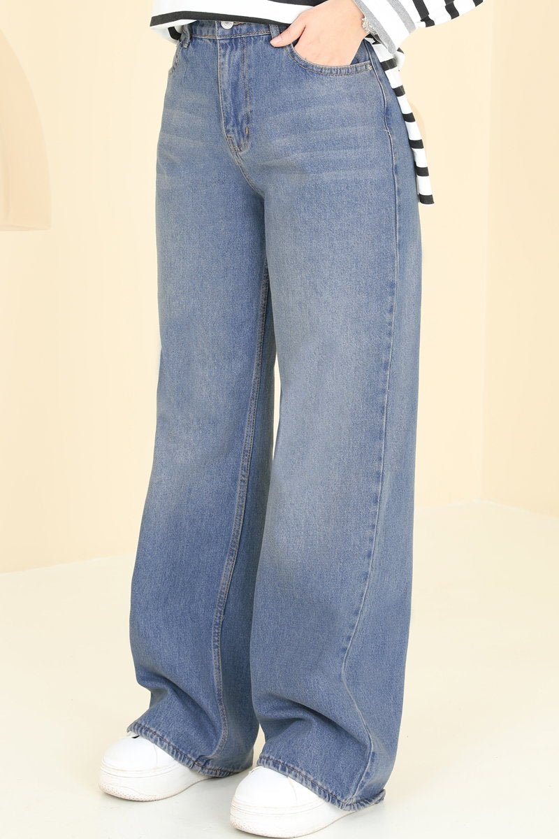 Palazzo Jeans - Washed Denim
