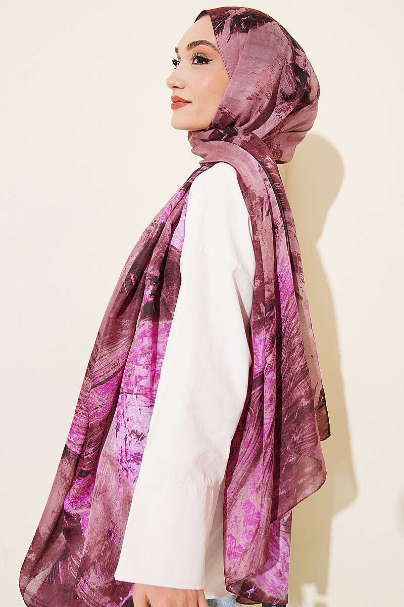 Vio Light Palette Print Shawl - Lavender
