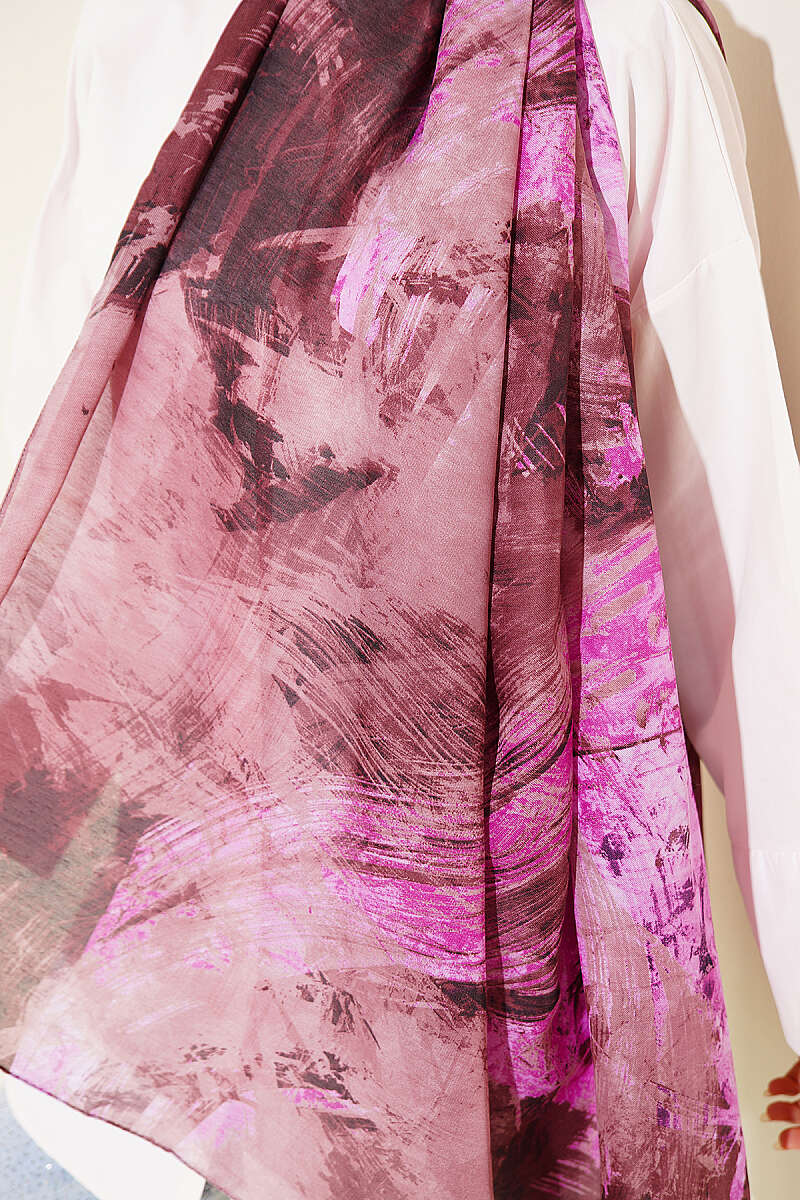 Vio Light Palette Print Shawl - Lavender