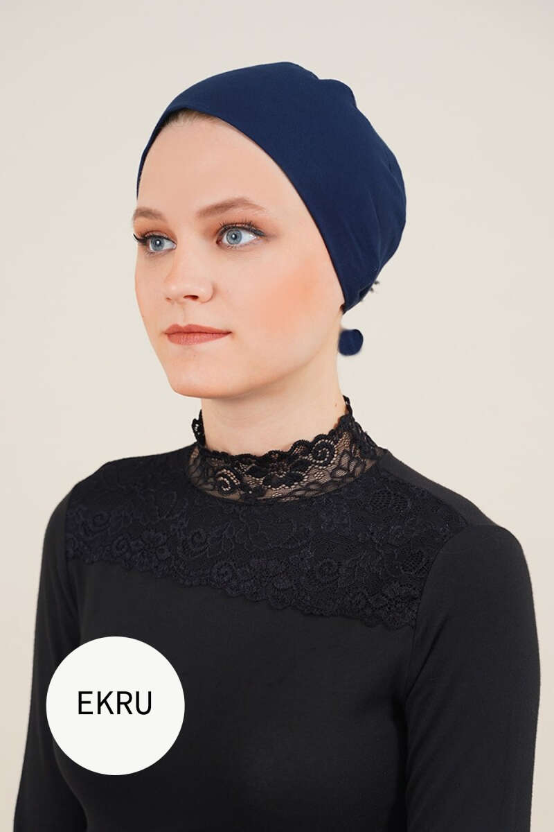 Seamless Cotton Jersey Underscarf - Ecru