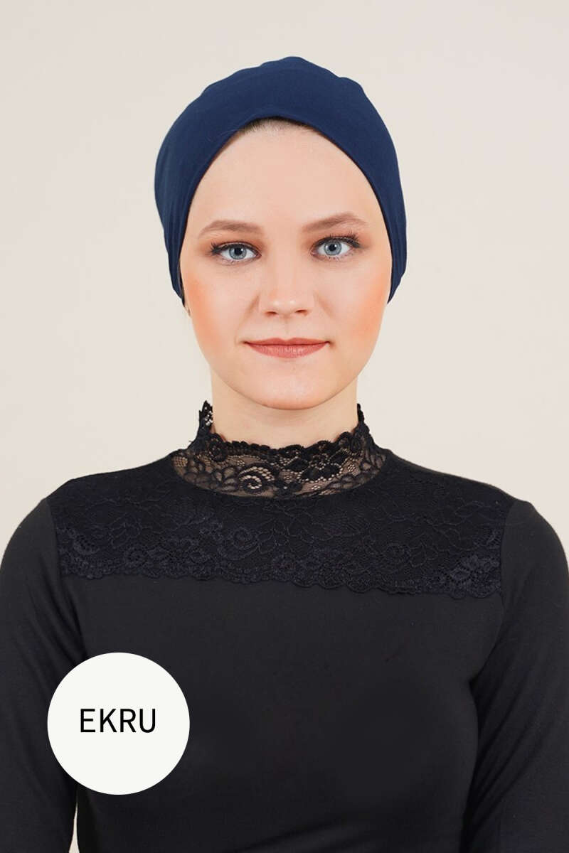 Seamless Cotton Jersey Underscarf - Ecru