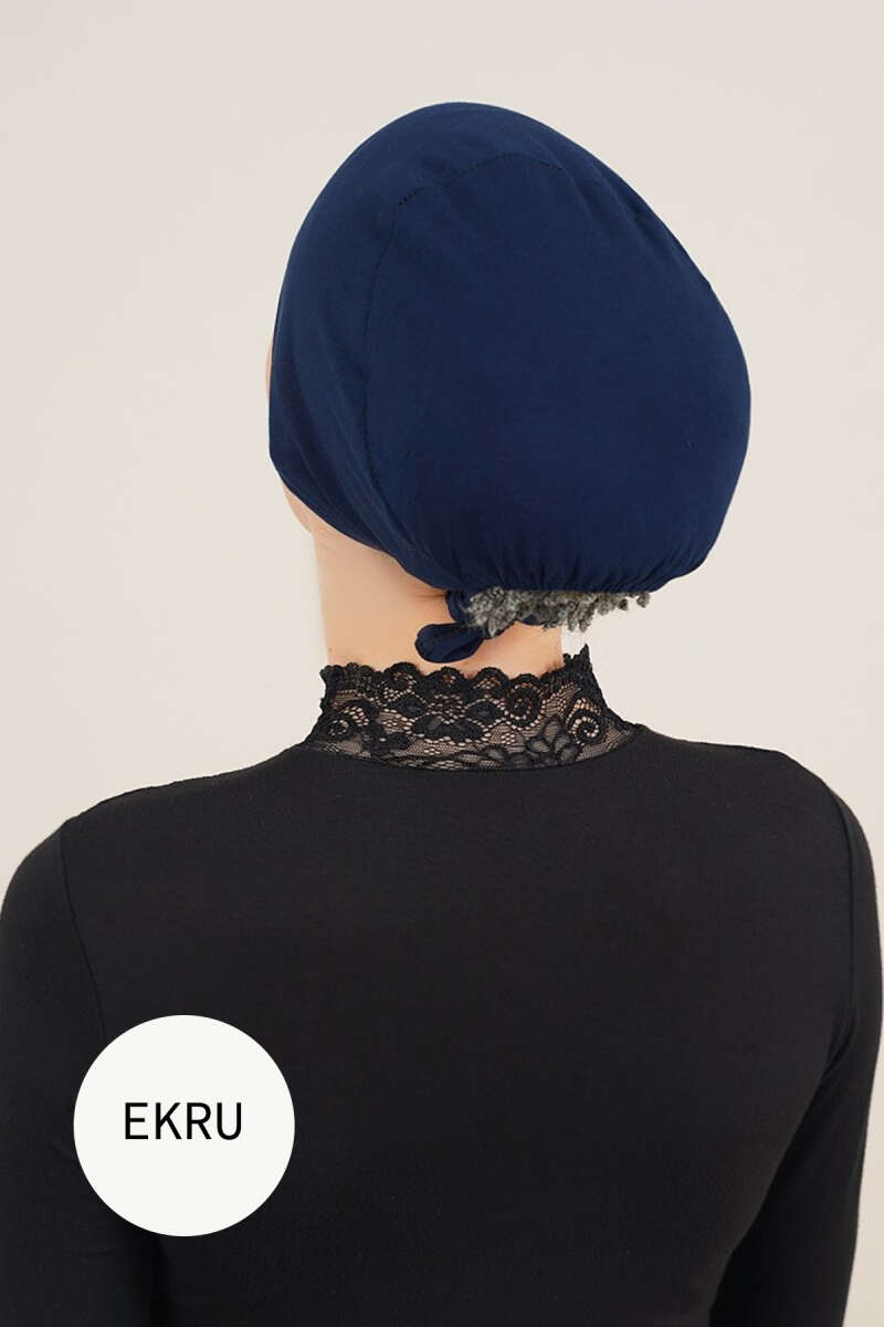 Seamless Cotton Jersey Underscarf - Ecru