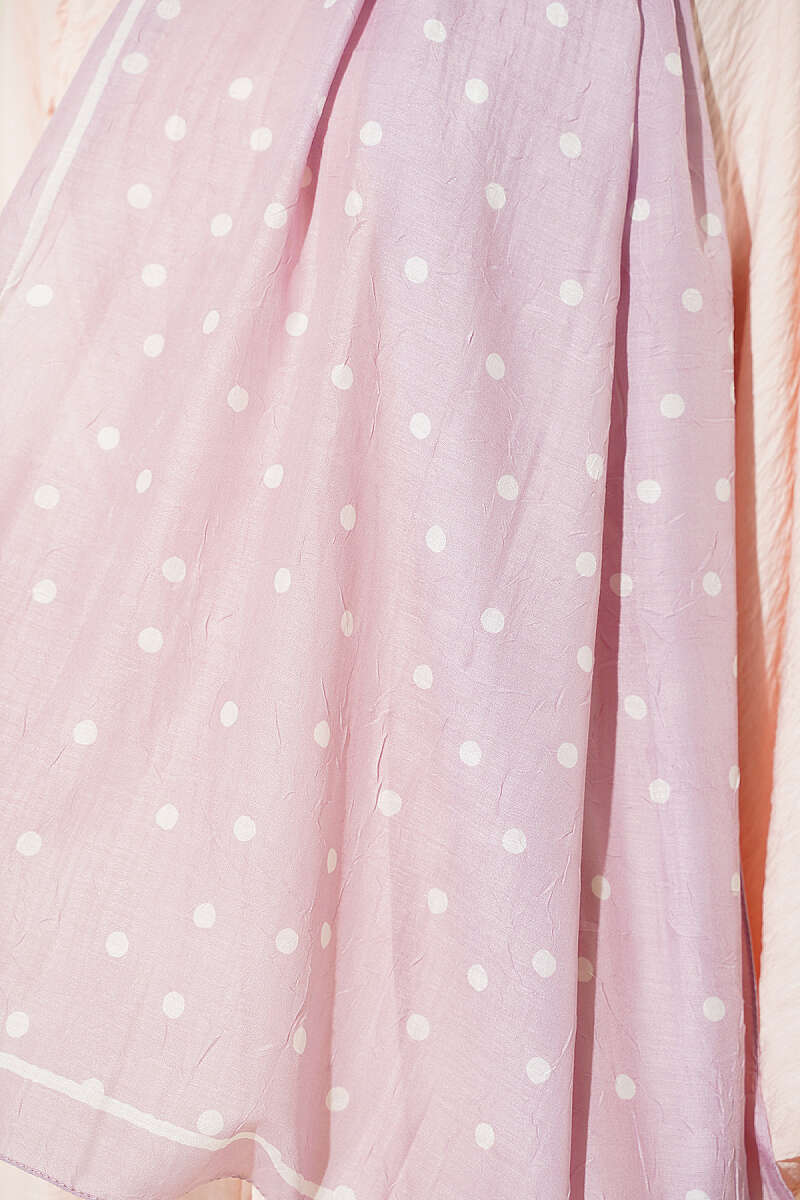 Polka Dot Bamboo Crinkle Shawl - Powder