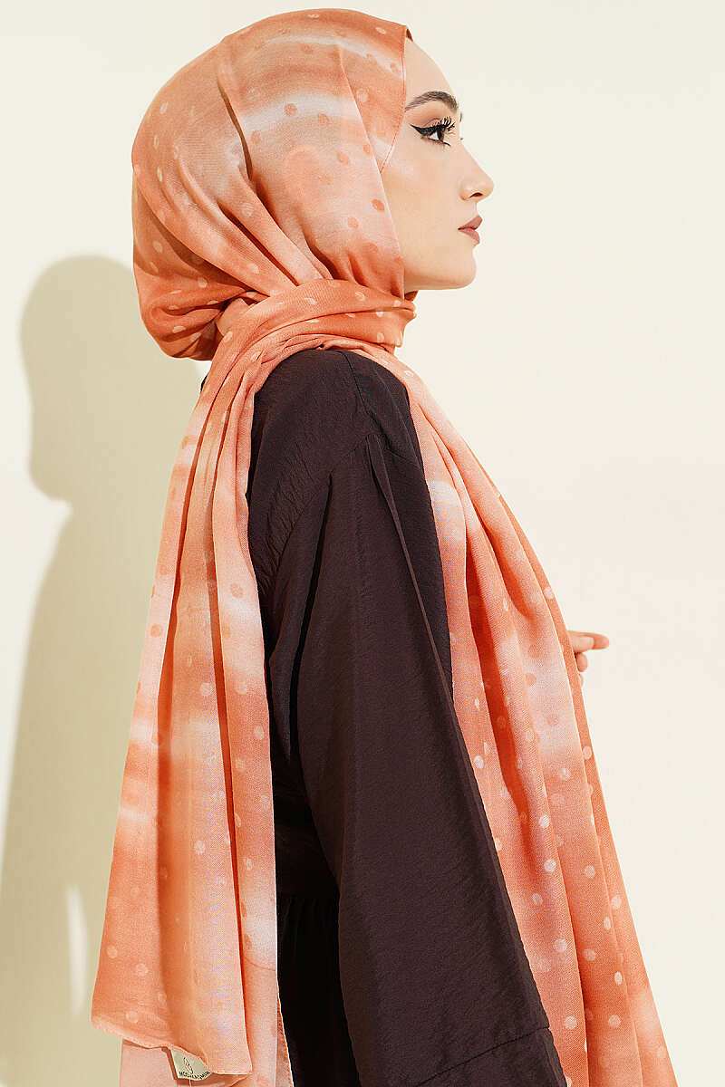 Polka Dot Ombre Shawl - Camel