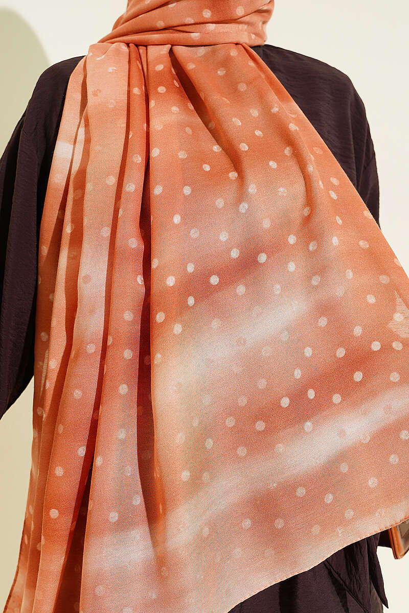 Polka Dot Ombre Shawl - Camel