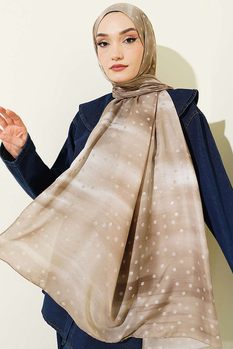 Polka Dot Ombre Shawl - Sand