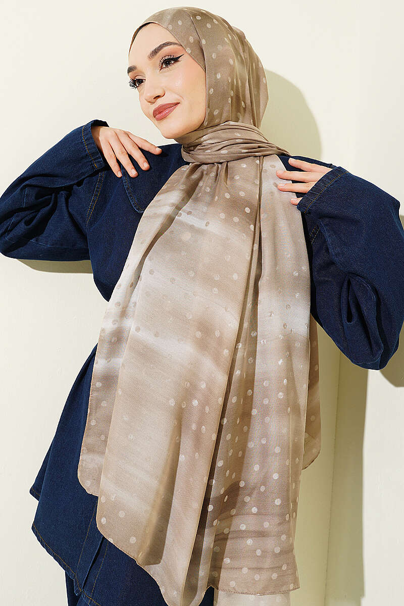 Polka Dot Ombre Shawl - Sand