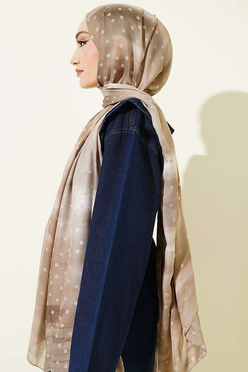 Polka Dot Ombre Shawl - Sand